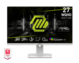 MSI MAG 274QRFW 27" Rapid IPS WQHD 2560x1440 180Hz White Gaming Monitor