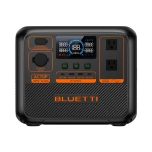 BLUETTI AC70P Portable Power Station 1000W 864Wh LiFePO4 Battery 10 Outlets Fast Charging - P-AC70P-PH-GY-BL-010 [Authorized Dealer]