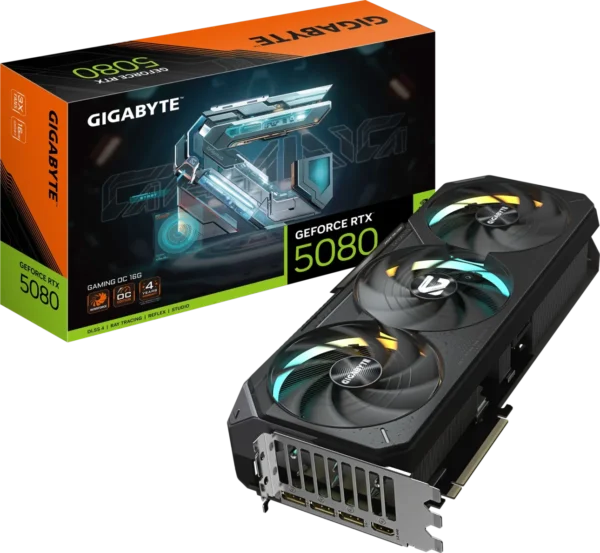 2000 (23) Gigabyte GeForce RTX 5080 GAMING OC 16G Graphics Card - GV-N5080GAMING-OC-16GD