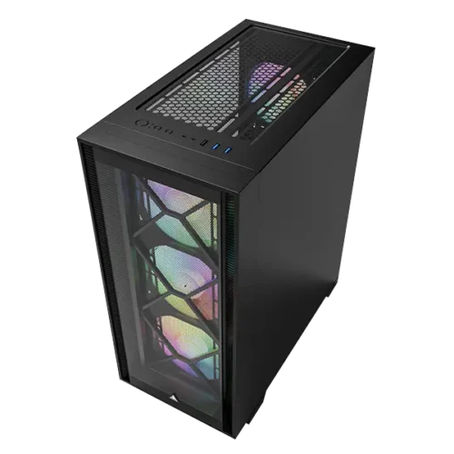 Montech Air 1000 Lite Black ATX Mid Tower Case 3x120mm ARGB Fans Mesh Front Tempered Glass Side - Air 1000 Premium