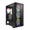Montech Air 1000 Premium Black ATX Mid Tower Case 3x140mm 1x120mm ARGB Fans Swivel Glass Side Dual Mesh/Glass Front - Air 1000 Premium Black