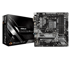ASRock B450M Pro4 Micro-ATX AMD B450 AM4 DDR4 64GB PCIe 3.0 - B450M PRO4