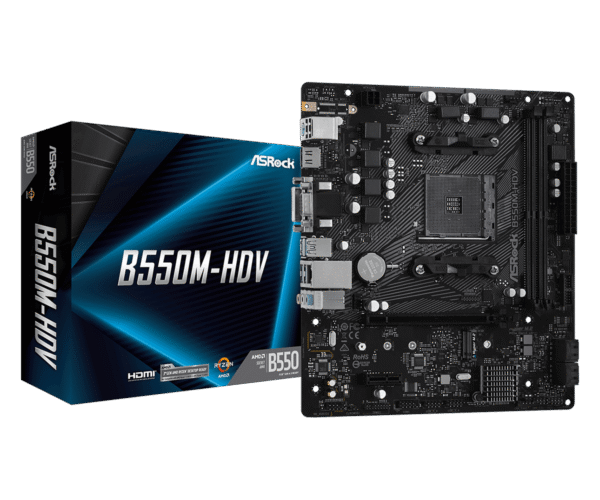 Asrock B550M-HDV Micro ATX AM4 DDR4 Motherboard - 90-MXBDJ0-A0UAYZ