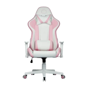 Cooler Master Caliber R1S Gaming Chair Pink Grey Ergonomic PU Leather 180° Recline - CM-CALIBER R1S/PINK&GRAY (CMI-GCR1S-PKG)