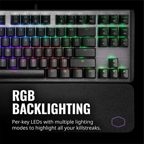 CM-CK530 V2BLUE 7 Cooler Master CK530 V2 Keyboard Blue Switches ARGB Backlighting USB Black - CM-CK530 V2/BLUE (CK-530-GKTL1-US)
