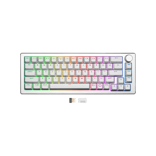CM-CK721 WHITETTC BLUE 2 Cooler Master CK721 Keyboard White TTC Blue Switches ARGB Backlighting USB Wireless - CM-CK721 WHITE/TTC BLUE (CK-721-SKTL1-US)