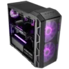 Cooler Master HAF 500 Black ATX Mid Tower Case 2x200mm 2x120mm ARGB Fans Mesh Front Tempered Glass - CM-H500 BLACK (H500-KGNN-S00)
