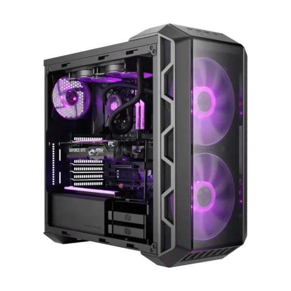 Cooler Master HAF 500 Black ATX Mid Tower Case 2x200mm 2x120mm ARGB Fans Mesh Front Tempered Glass - CM-H500 BLACK (H500-KGNN-S00)