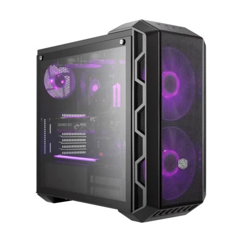Cooler Master HAF 500 Black ATX Mid Tower Case 2x200mm 2x120mm ARGB Fans Mesh Front Tempered Glass - CM-H500 BLACK (H500-KGNN-S00)