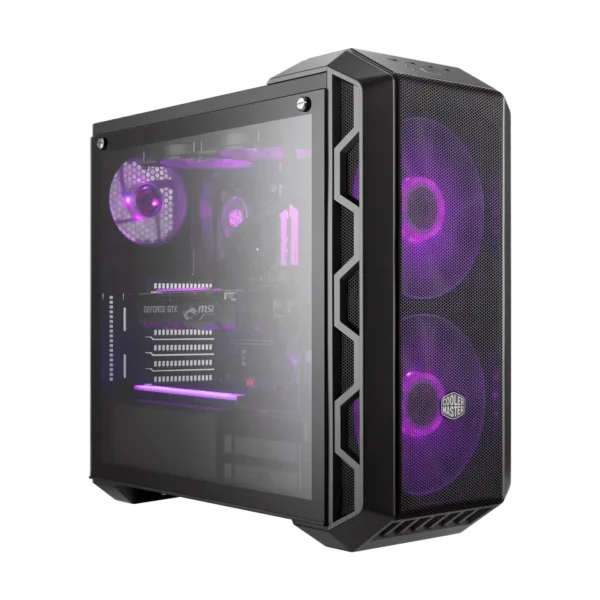 Cooler Master HAF 500 Black ATX Mid Tower Case 2x200mm 2x120mm ARGB Fans Mesh Front Tempered Glass - CM-H500 BLACK (H500-KGNN-S00)