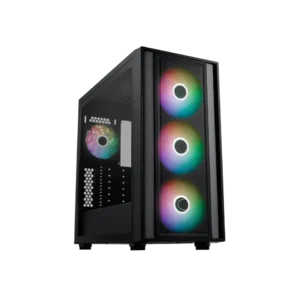 Cooler Master MasterBox 600 Black ATX Mid Tower Case 3x120mm ARGB Fans Mesh Front Tempered Glass - CM-MASTERBOX 600 (MB600-KGNN-S00)