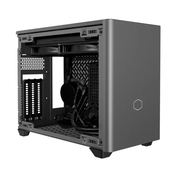 Cooler Master MasterBox NR200P V2 Black Mini-ITX Case Tempered Glass 2x120mm SickleFlow Fans PCIe 4.0 Riser - CM-MB NR200P V2 (MCB-NR200PV2-KCNN-S00)