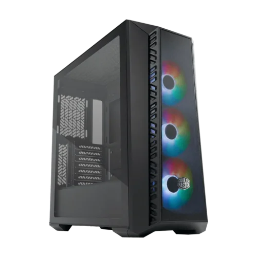 Cooler Master MasterBox MB520 Mesh Black ATX Mid Tower Case 3x120mm ARGB Fans Mesh Front Tempered Glass - CM-MB520 MESH/BLK (MB520-KGNN-S00)