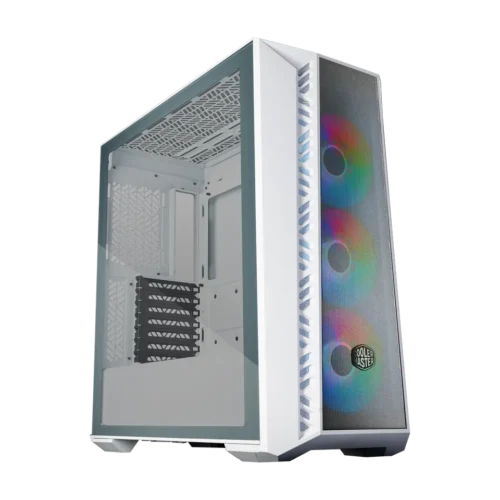 Cooler Master MasterBox MB520 Mesh White ATX Mid Tower Case 3x120mm ARGB Fans Mesh Front Tempered Glass - CM-MB520 MESH/WHT (MB520-WGNN-S00)