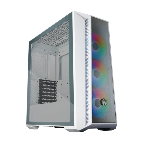 CM-MB520 MESHWHT Cooler Master MasterBox MB520 Mesh White ATX Mid Tower Case 3x120mm ARGB Fans Mesh Front Tempered Glass - CM-MB520 MESH/WHT (MB520-WGNN-S00)