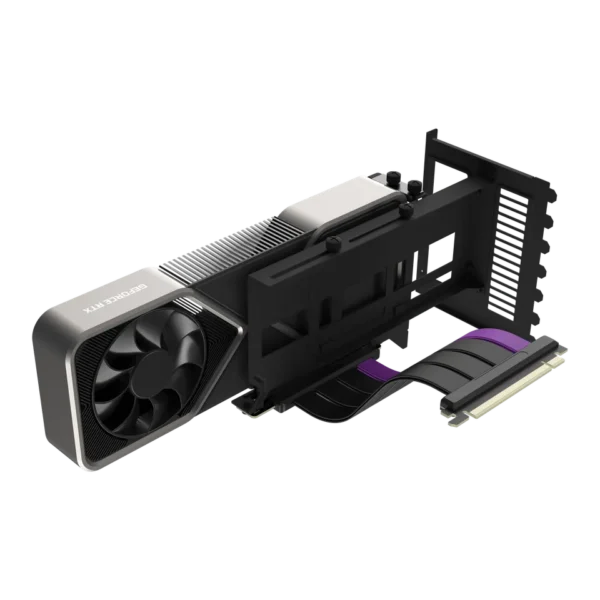 Cooler Master Vertical Graphics Card Holder Kit V2 PCIe 4.0 Riser Cable Anti-Sag Bracket - CM-MCA-U000R-KFVK02 (MCA-U000R-KFVK02)