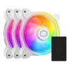CM-MF120 HALO 2 3IN1WHT Cooler Master MasterFan MF120 Halo2 3-in-1 White 120mm Cooling Fans 2050RPM 51.8CFM Dual Loop ARGB Lighting - CM-MF120 HALO 2 3IN1/WHT (MFL-B2DW-213P2-R2)