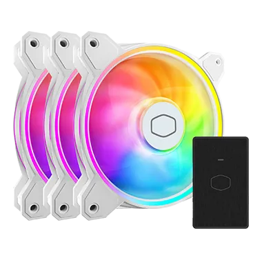 CM-MF120 HALO 2 3IN1WHT Cooler Master MasterFan MF120 Halo2 3-in-1 White 120mm Cooling Fans 2050RPM 51.8CFM Dual Loop ARGB Lighting - CM-MF120 HALO 2 3IN1/WHT (MFL-B2DW-213P2-R2)