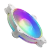 Cooler Master MasterFan MF120 Halo2 White 120mm Cooling Fan 2050RPM 51.8CFM Dual Loop ARGB Lighting - CM-MF120 HALO 2 WHITE (MFL-B2DW-21NP2-R2)