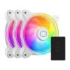 Cooler Master MasterFan MF120 Halo2 White 120mm Cooling Fan 2050RPM 51.8CFM Dual Loop ARGB Lighting - CM-MF120 HALO 2 WHITE (MFL-B2DW-21NP2-R2)