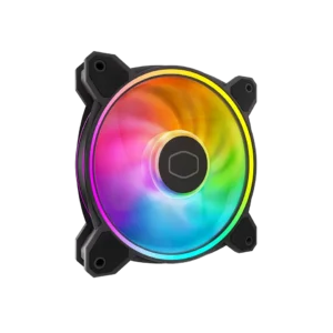 Cooler Master MasterFan MF120 Halo2 Black 120mm Cooling Fan 2050RPM 51.8CFM Dual Loop ARGB Lighting - CM-MF120 HALO2 (MFL-B2DN-21NP2-R2)