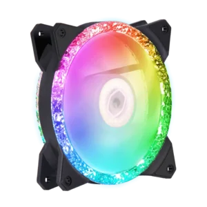 Cooler Master MF120 Prismatic 3-in-1 Black 120mm Cooling Fans 2000RPM 55CFM Tri-Loop ARGB Lighting - CM-MF120 PRISM 3IN1 (MFY-B2DN-203PA-R1)
