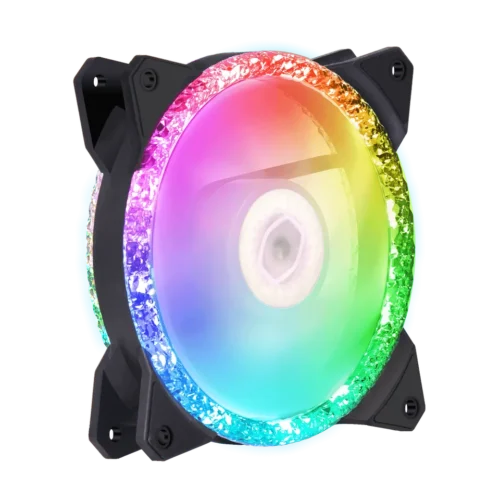 Cooler Master MF120 Prismatic 3-in-1 Black 120mm Cooling Fans 2000RPM 55CFM Tri-Loop ARGB Lighting - CM-MF120 PRISM 3IN1 (MFY-B2DN-203PA-R1)
