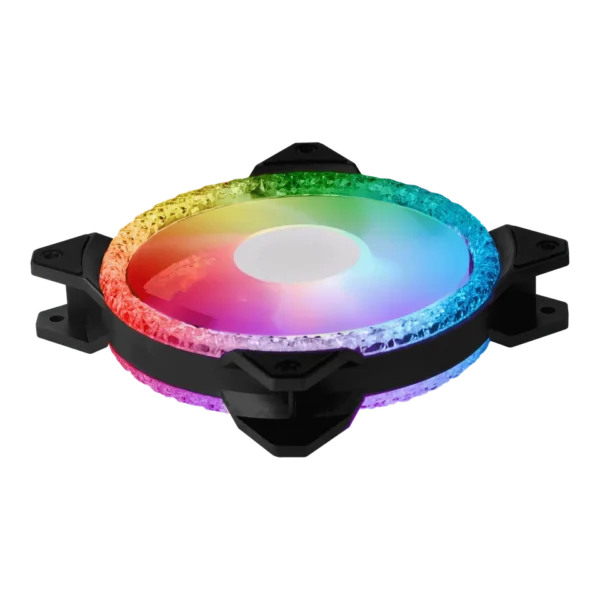 Cooler Master MF120 Prismatic 3-in-1 Black 120mm Cooling Fans 2000RPM 55CFM Tri-Loop ARGB Lighting - CM-MF120 PRISM 3IN1 (MFY-B2DN-203PA-R1)