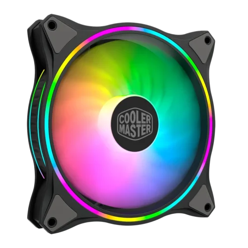 Cooler Master MasterFan MF140 Halo Black 140mm Cooling Fan 1500RPM 55CFM ARGB Lighting - CM-MF140 HALO (MFL-B4DN-15NPA-R1)