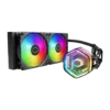 Cooler Master MasterLiquid 240 Atmos ARGB AIO Liquid Cooler 240mm Radiator 2x120mm Mobius ARGB Fans - CM-ML240 ATMOS ARGB