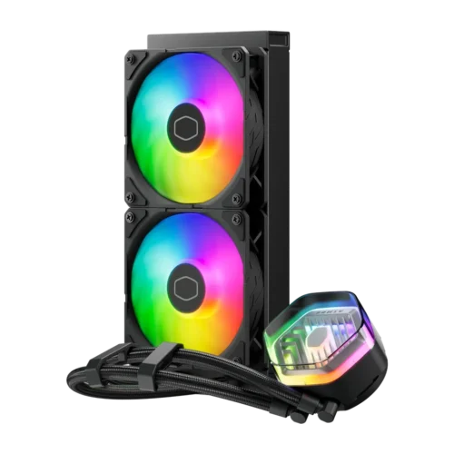 Cooler Master MasterLiquid 240 Atmos ARGB AIO Liquid Cooler 240mm Radiator 2x120mm Mobius ARGB Fans - CM-ML240 ATMOS ARGB