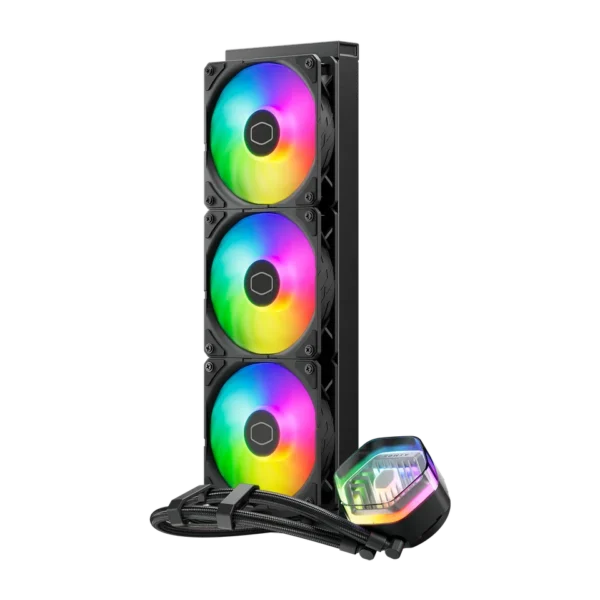 Cooler Master MasterLiquid 360 Atmos ARGB AIO Liquid Cooler 360mm Radiator 3x120mm Mobius ARGB Fans - MLX-D36M-A25PZ-R1