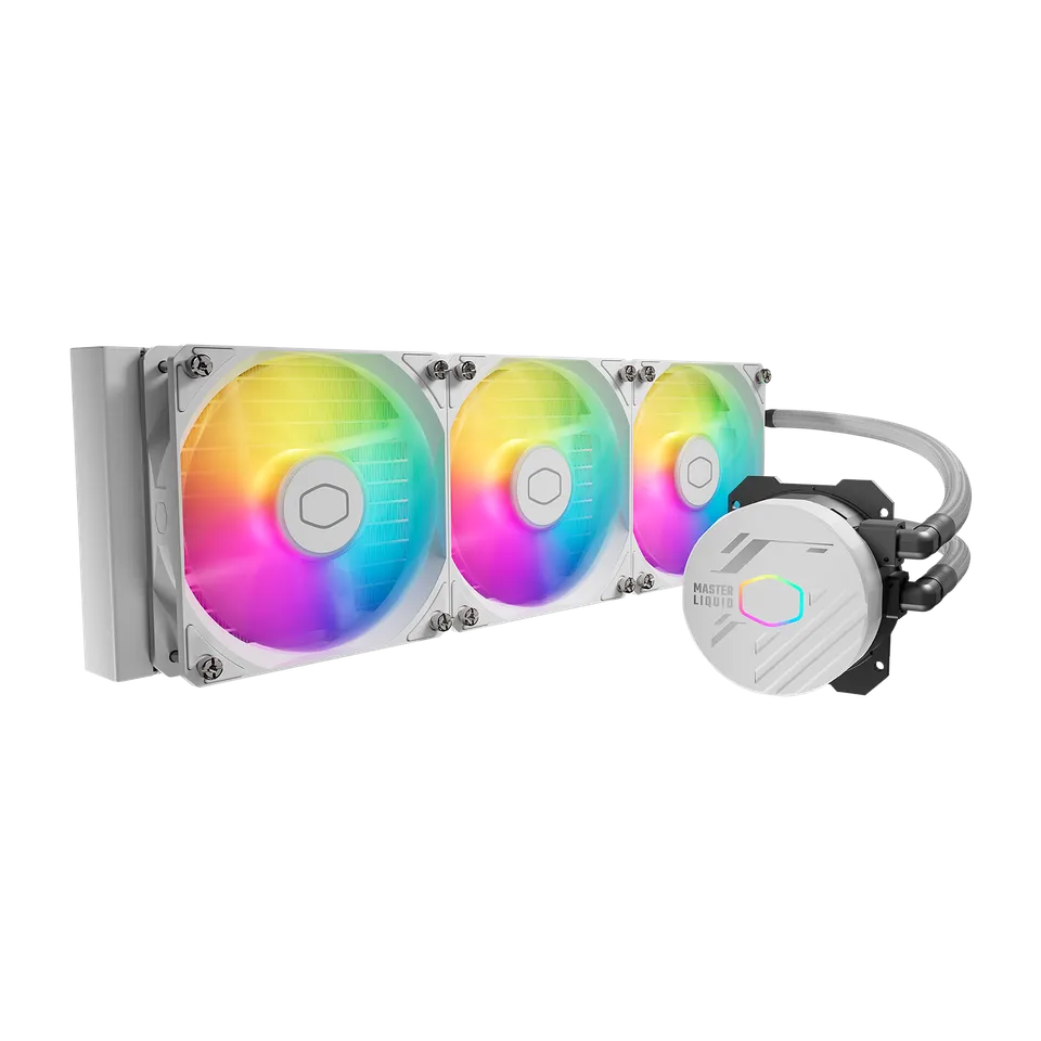Cooler Master MasterLiquid 360L Core ARGB White AIO Liquid Cooler 360mm Radiator 3x120mm SickleFlow ARGB Fans - CM-ML360L CORE ARGB WHITE (MLW-D36M-A18PZ-RW) 2 Cooler Master MasterLiquid 360L Core ARGB White AIO Liquid Cooler 360mm Radiator 3x120mm SickleFlow ARGB Fans - CM-ML360L CORE ARGB WHITE (MLW-D36M-A18PZ-RW) - Image 2