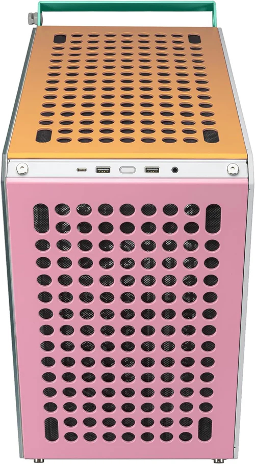 Cooler Master Qube 500 Flatpack Macaron Edition ATX Mid Tower Case 1x120mm Fan Dual Tempered Glass Modular Design - CM-Q500 FLATPACK MACARON (Q500-DGNN-S00)