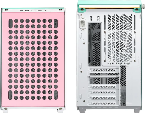 Cooler Master Qube 500 Flatpack Macaron Edition ATX Mid Tower Case 1x120mm Fan Dual Tempered Glass Modular Design - CM-Q500 FLATPACK MACARON (Q500-DGNN-S00)