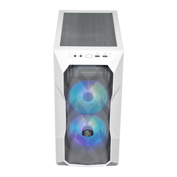 Cooler Master TD300 Mesh White Micro-ATX Case 2x120mm SickleFlow ARGB Fans Mesh Front Tempered Glass - CM-TD300 MESH WHT (TD300-WGNN-S00)