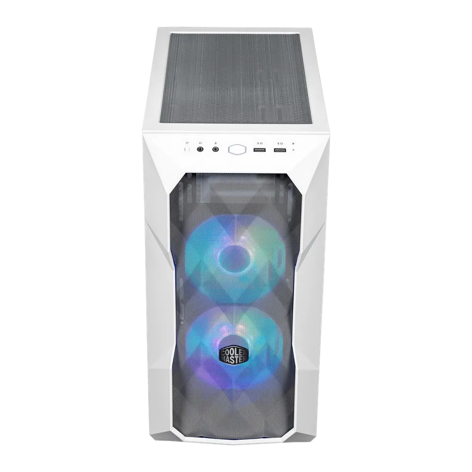 Cooler Master TD300 Mesh White Micro-ATX Case 2x120mm SickleFlow ARGB Fans Mesh Front Tempered Glass - CM-TD300 MESH WHT (TD300-WGNN-S00) 3 Cooler Master TD300 Mesh White Micro-ATX Case 2x120mm SickleFlow ARGB Fans Mesh Front Tempered Glass - CM-TD300 MESH WHT (TD300-WGNN-S00) - Image 3