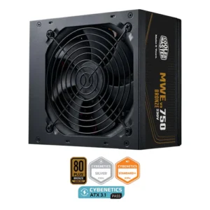 Cooler Master MWE Bronze V3 750W 230V 80 PLUS Bronze ATX 3.1 Power Supply 120mm HDB Fan Non-Modular - CM-MWE BRONZE V3 750W (MPE-7501-ACABW-3BUS)