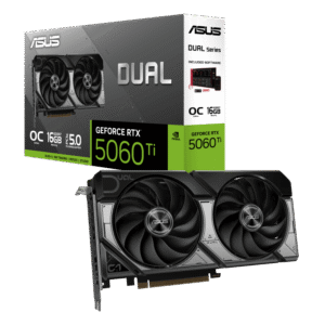 ASUS Dual GeForce RTX 5060 Ti OC Edition 16GB GDDR7 NVIDIA Blackwell PCIe 5.0 Dual Fan Graphics Card DLSS 4 Ray Tracing Compact Design - DUAL-RTX5060TI-O16G