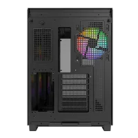 Montech King 65 Pro Black ATX Mid Tower Case 2x140mm ARGB Fans Dual Tempered Glass Curved Front Mesh Side - King 65 Pro Black