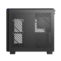 Montech King 95 Black ATX Mid Tower Case 2x140mm ARGB Fans Dual Tempered Glass Curved Front Mesh Side - King 95 Black