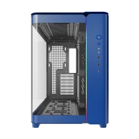 Montech King 95 Blue ATX Mid Tower Case 2x140mm ARGB Fans Dual Tempered Glass Curved Front Mesh Side - King 95 Blue
