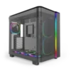 King 95 Pro Black 2 Montech King 95 Pro Black ATX Mid Tower Case 2x140mm ARGB Fans Dual Tempered Glass Curved Front Mesh Side - King 95 Pro Black