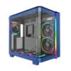 King 95 Pro Blue 1 Montech King 95 Pro Blue ATX Mid Tower Case 2x140mm ARGB Fans Dual Tempered Glass Curved Front Mesh Side - King 95 Pro Blue