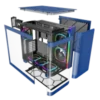 King 95 Pro Blue 9 Montech King 95 Pro Blue ATX Mid Tower Case 2x140mm ARGB Fans Dual Tempered Glass Curved Front Mesh Side - King 95 Pro Blue