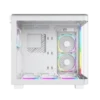 Montech King 95 Pro White ATX Mid Tower Case 2x140mm ARGB Fans Dual Tempered Glass Curved Front Mesh Side - King 95 Pro White