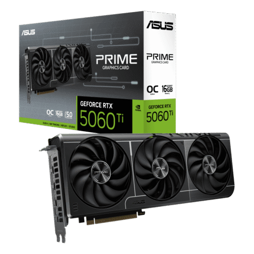 ASUS Prime GeForce RTX 5060 Ti OC Edition 16GB GDDR7 NVIDIA Blackwell PCIe 5.0 Triple Fan Graphics Card DLSS 4 Ray Tracing SFF Ready - PRIME-RTX5060TI-O16G