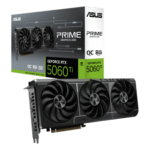 ASUS Prime GeForce RTX 5060 Ti OC Edition 8GB GDDR7 NVIDIA Blackwell PCIe 5.0 Triple Fan Graphics Card DLSS 4 Ray Tracing SFF Ready - PRIME-RTX5060TI-O8G