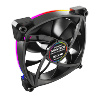 Montech RX120 PWM Black 120mm Cooling Fan 1600RPM 59CFM PWM Control - RX120 PWM Black