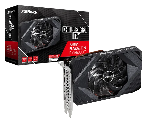 Asrock AMD Radeon RX 6600 XT Challenger ITX 8GB Graphics Card - RX6600XT CLI 8G